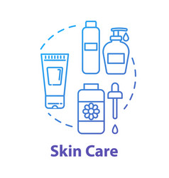 Skin Care Beauty Cosmetic Products Concept Icons