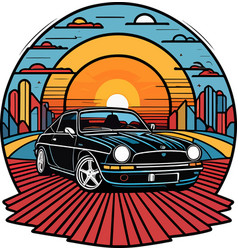 Extraordinary Lovely Sport Car Sunrise Summer Art