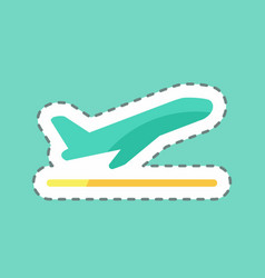 Sticker Line Cut Flight Takeoff Suitable