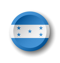 Circle Button Flag Of Honduras