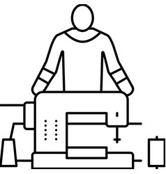 Sewing Alteration Specialist Line Icon