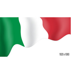 Italy Country Flag Realistic Independence Day