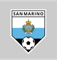 Angled Shield Football Team Badge Of San Marino