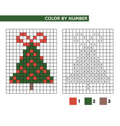 Coloring Book Christmas Tree With Bow