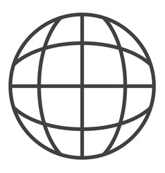 Earth Globe World Concept Simple Line Icon Or