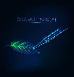 Futuristic Biotechnology Concept With Glow Low