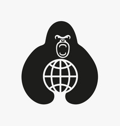 Gorilla Global Logo Negative Space Concept