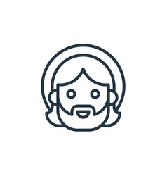 Jesus Icon Editable Stroke Linear