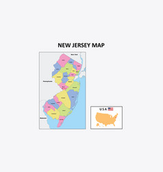 New Jersey Map State And District Map Of