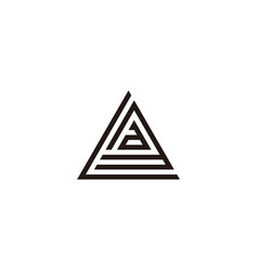 Letter L A And Number 3 Triangle Geometric Symbol