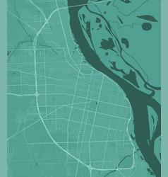 Green Rosario Map Argentina Detailed Municipality