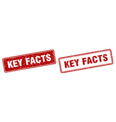 Key Facts Stamp Set Facts Square Grunge Sign