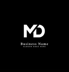 M D Md Letter Logo Design Abstract Template