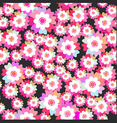 Seamless Pattern Bright Pink Purple Flowers