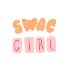 Swag Girl Lettering Message Abstract Icon