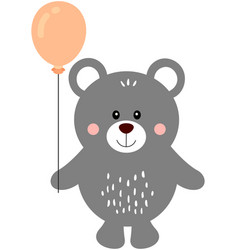 Friendly Teddy Bear Holding A Balloon