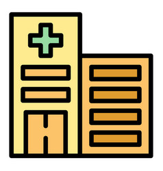 Hospital Building Icon Flat