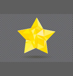 Lowpoly Star Is Made Up Of Triangles