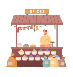 Street Stall Or Kiosk With Spices