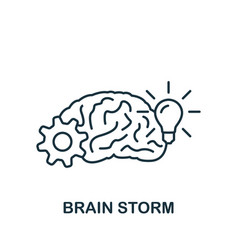 Brain Storm Icon Monochrome Simple Business