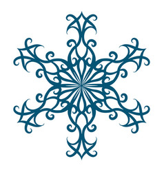 Elegant Swirl Snowflake Element