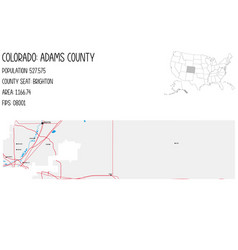 Large And Detailed Map Of Adams County