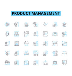 Product Management Linear Icons Set Strategy