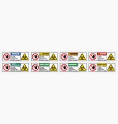 Quarantine Holding Area Sign Isolate On White