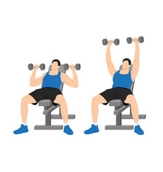 Man Doing Incline Dumbbell Bench Press Exercise