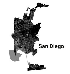 San Diego City Map United States Municipal