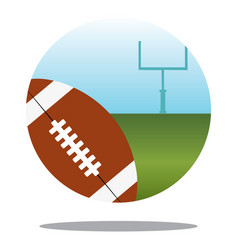 American Football Ball And Field