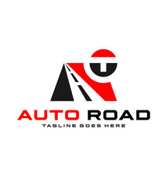 Asphalt Road Logo With Letter T