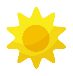 Isolated Colored Sun Sketch Icon