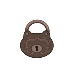 Retro Padlock Vintage Cartoon