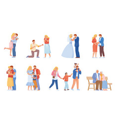 Stages Of Family Couple Marriage Concept Parent