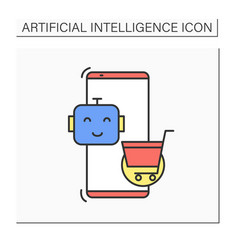 Ai In E-commerce Color Icon