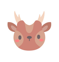 Antelope Cute Animal Face Design For Kids