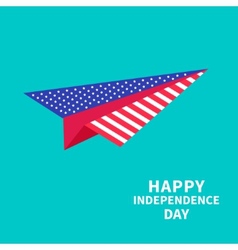 Big Paper Plane Dash Line Happy Independence Day