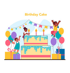 Birthday Cake Concept Flat