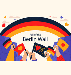 Flat Fall Berlin Wall Background