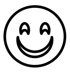 Grinning Face Icon Outline Style