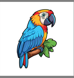 Macaw Parrot Cute Funny Cartoon Kawaii Clipart