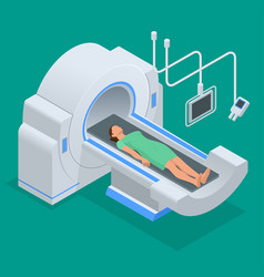 Medical MRI scanner diagnostic icons Royalty Free Vector