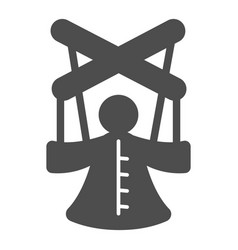 Marionette Puppet On Strings Dummy Solid Icon