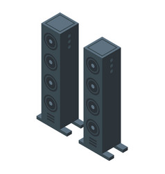 Sound System Icon Isometric Speaker Music