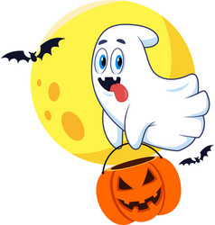 Cute Halloween Ghost Cartoon Character