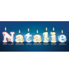 Natalie Written With Burning Candles