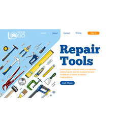 Repair Tools Landing Page Layout