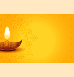 Yellow Happy Diwali Background With Text Space