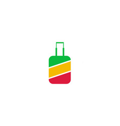 Abstract Suitcase Logo Design Icon Travel Bag